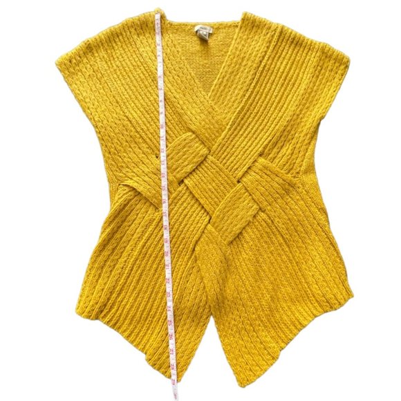 escio Gold Mustard Yellow Women's Knit Sweater Vest Size M - Picture 4 of 8
